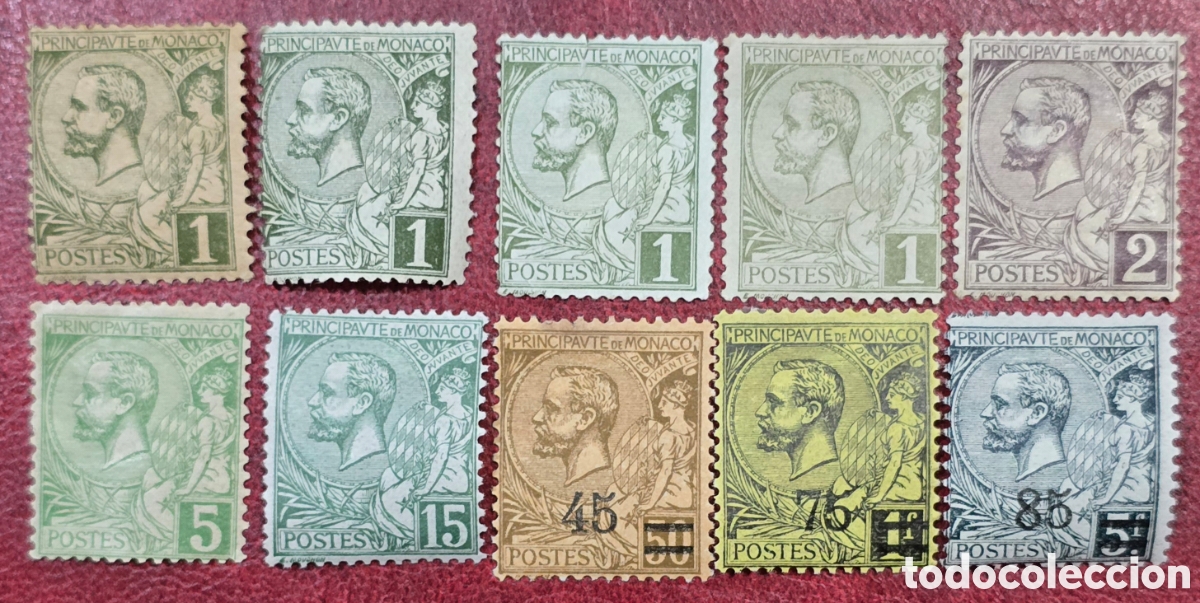 Sellos: Sellos Monaco 1891-1894 - Foto 1