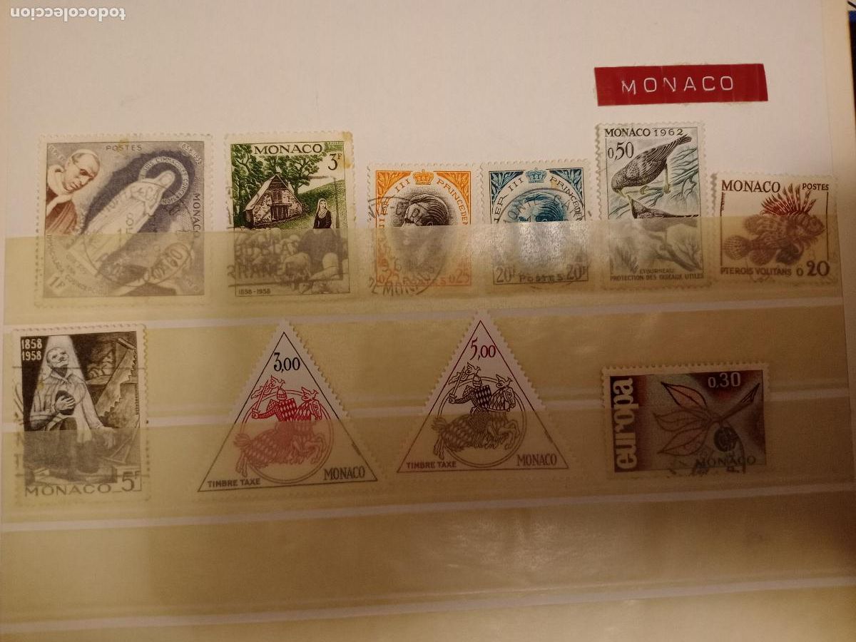 Sellos: M&oacute;naco: lote de 10 sellos - Foto 1