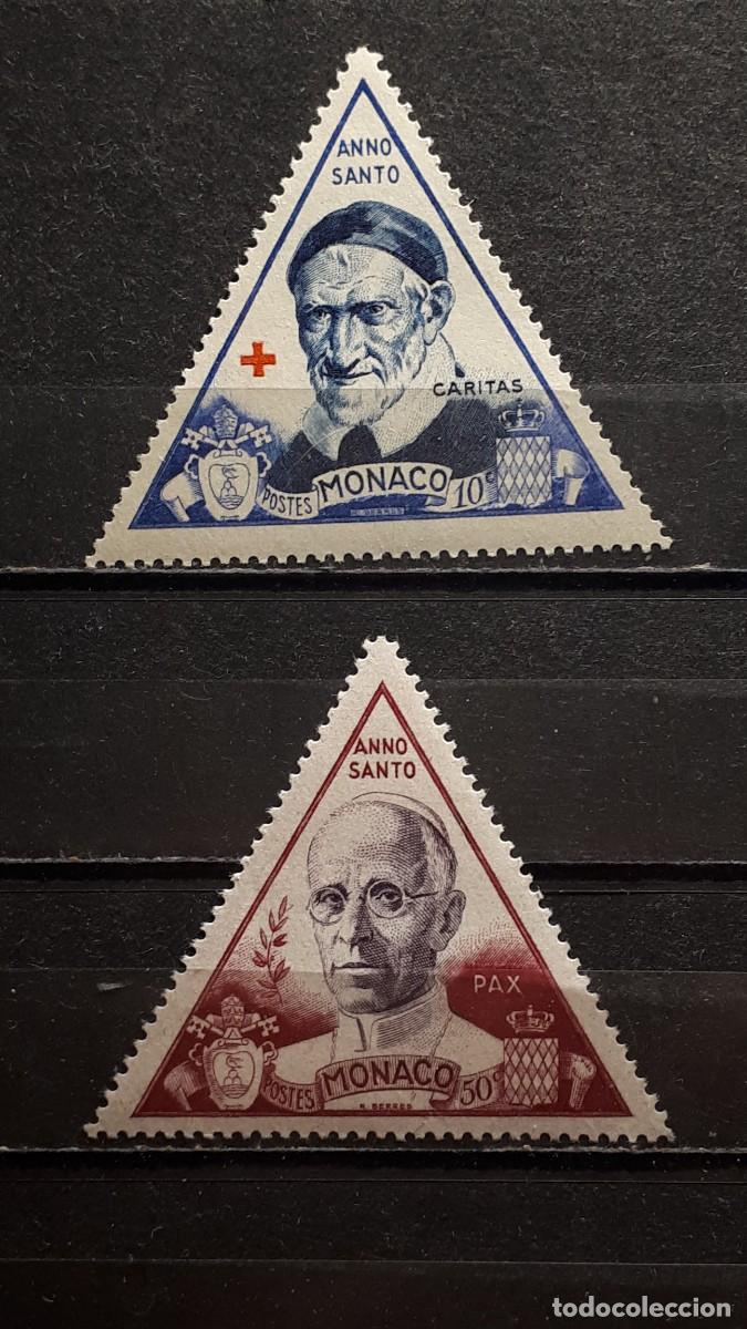 Sellos: M&Oacute;NACO. A&Ntilde;O 1951. **. YVERT 353/4 - Foto 1