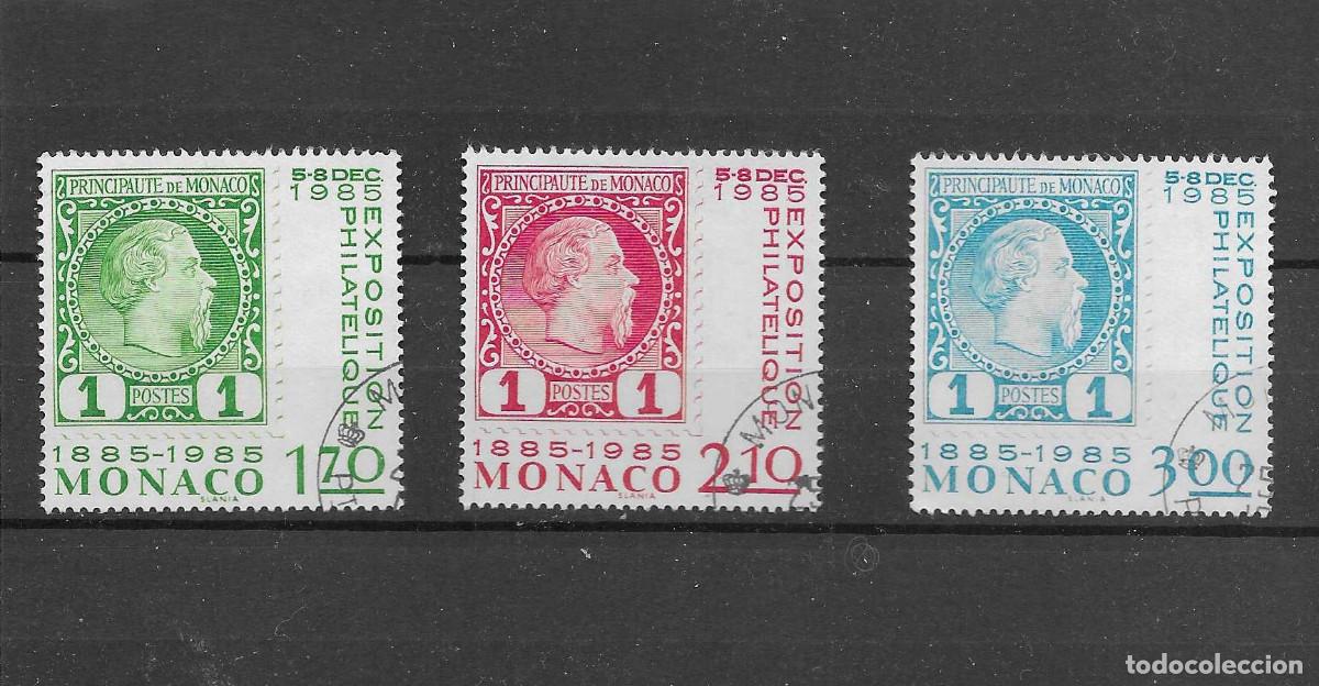 Sellos: Serie completa usada de M&oacute;naco de 1985. Centenario del sello - Foto 1