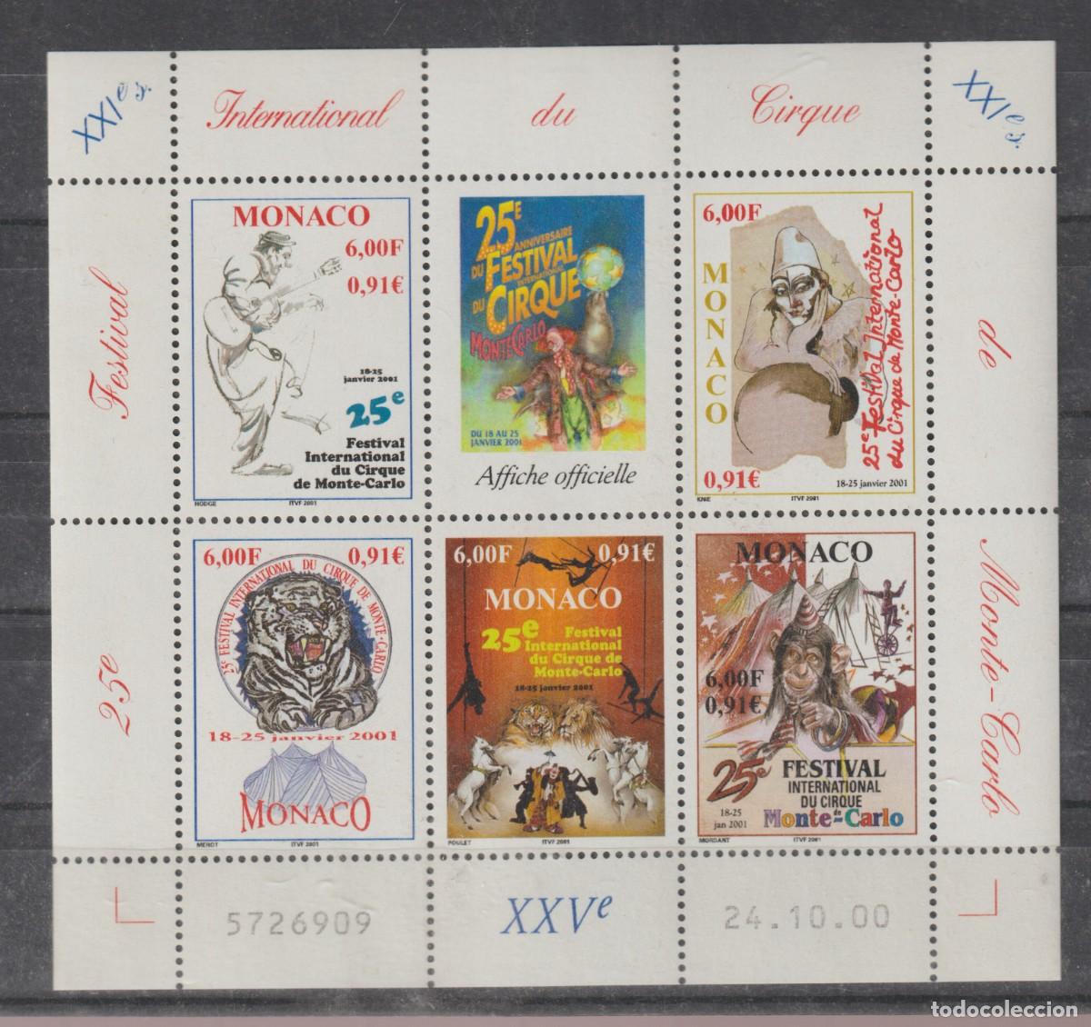 Sellos: Monaco 2000 - Yvert 2289/2293 bloc mnh** - Foto 1