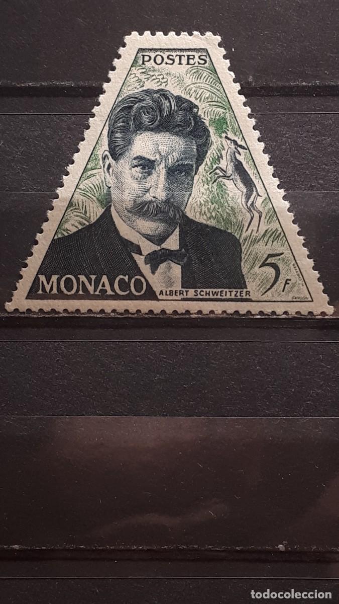 Sellos: M&Oacute;NACO. A&Ntilde;O 1955. *. YVERT 413 - Foto 1