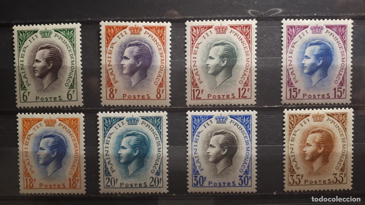 Sellos: M&Oacute;NACO. A&Ntilde;O 1955-7. *. YVERT 421/426a - Foto 1