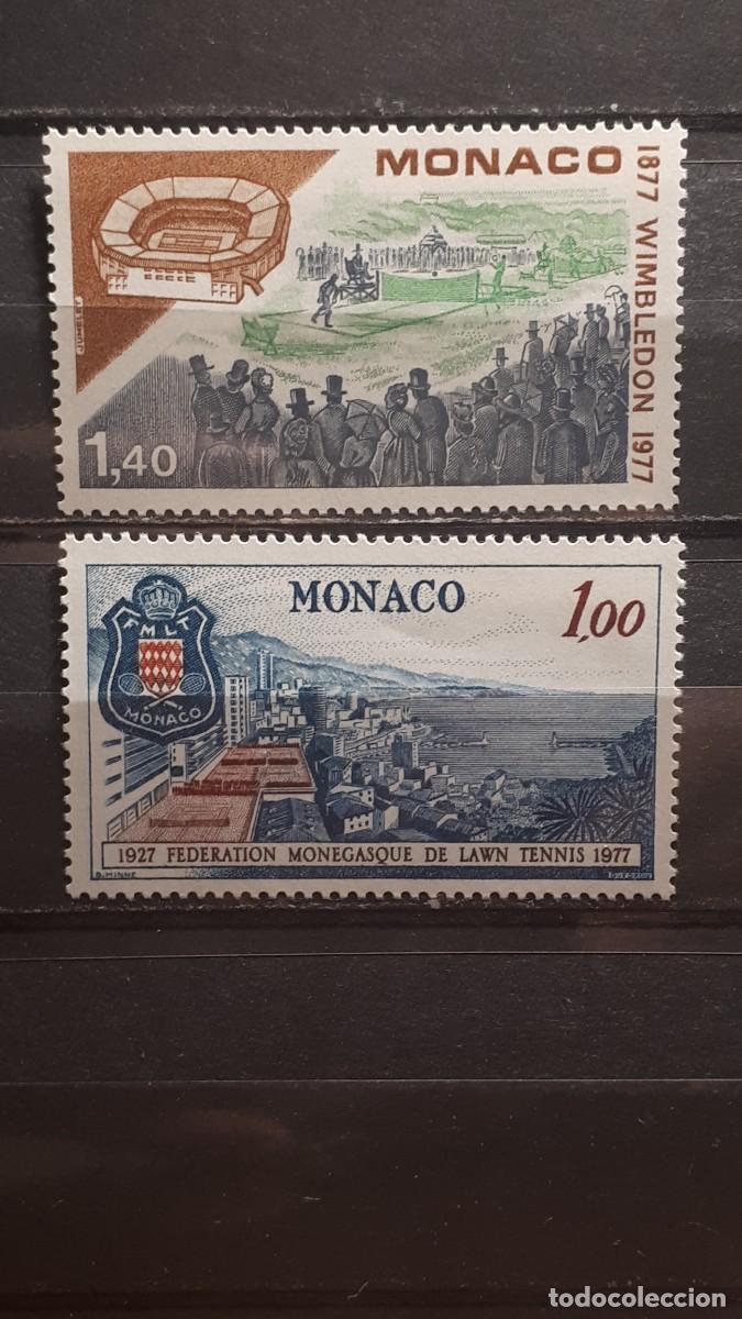 Sellos: M&Oacute;NACO. A&Ntilde;O 1977. **. YVERT 1121/2 - Foto 1