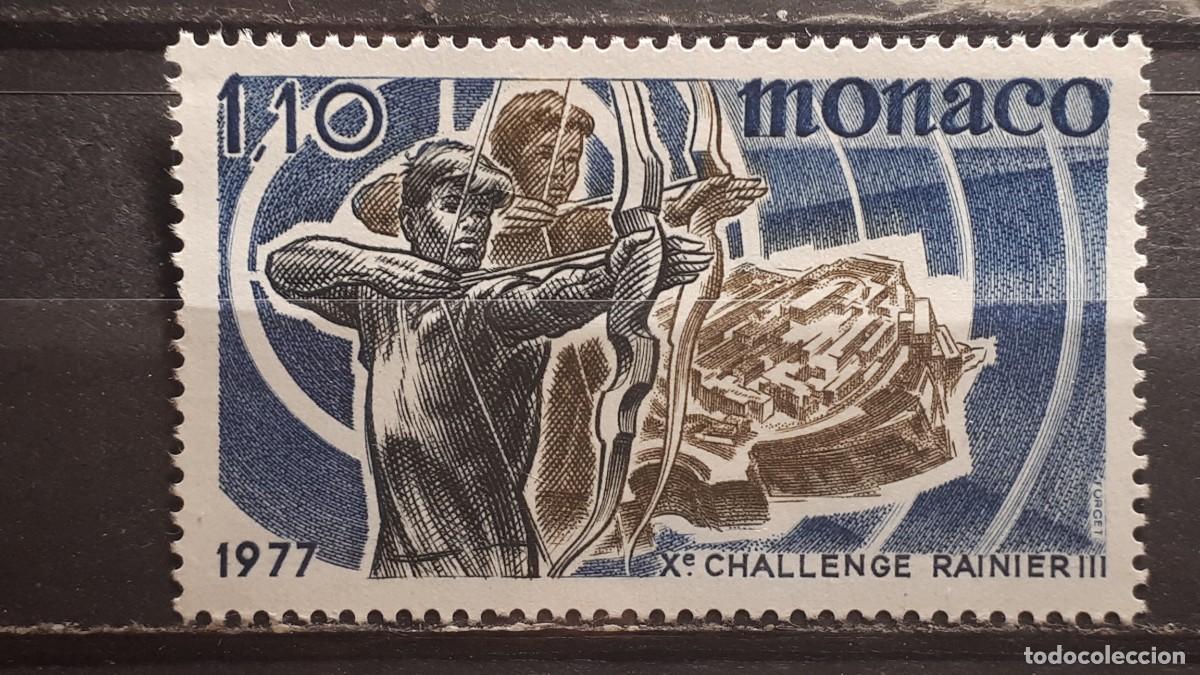 Sellos: M&Oacute;NACO. A&Ntilde;O 1977. **. YVERT 1095 - Foto 1