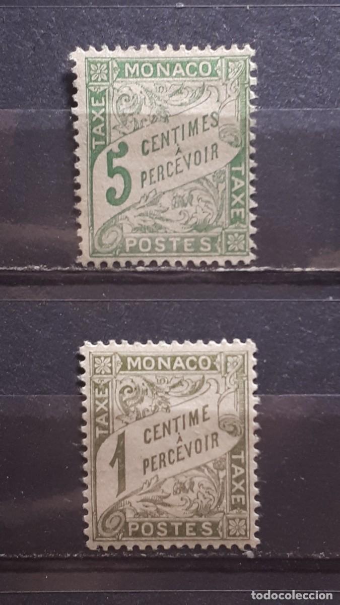 Sellos: M&Oacute;NACO. A&Ntilde;O 1905. *. YVERT tasas 1/2 - Foto 1