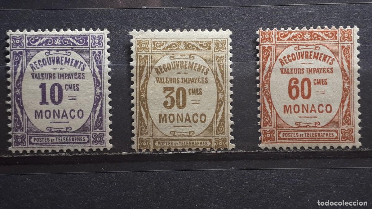 Sellos: M&Oacute;NACO. A&Ntilde;O 1924. *. YVERT tasas 14/6 - Foto 1