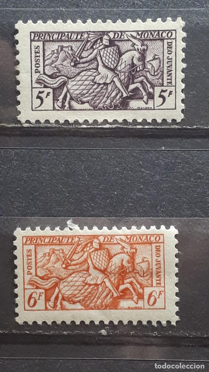 Sellos: M&Oacute;NACO. A&Ntilde;O 1955. *. YVERT 415/6 - Foto 1