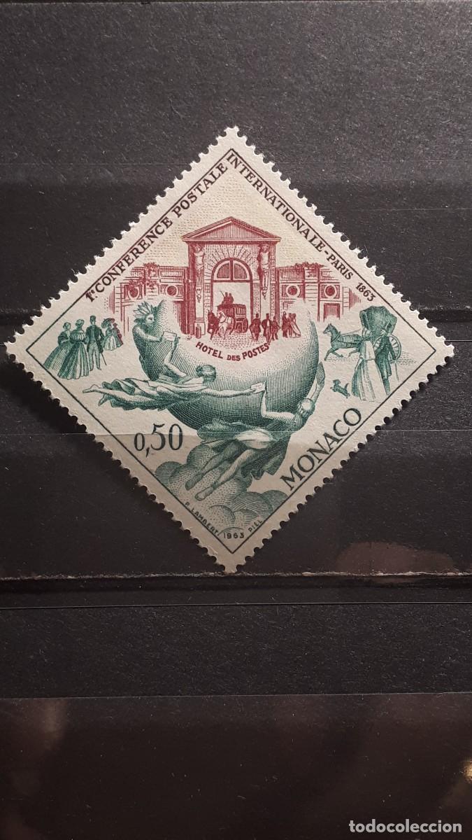 Sellos: M&Oacute;NACO. A&Ntilde;O 1963. **. YVERT 615 - Foto 1