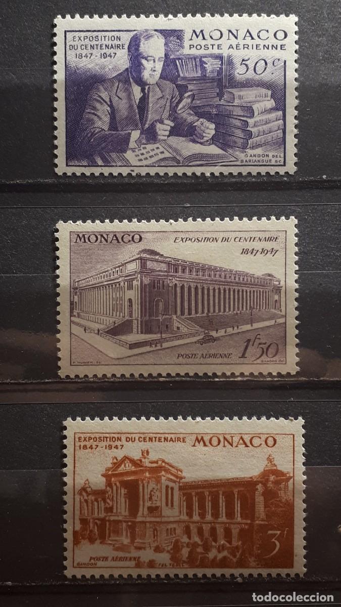 Sellos: M&Oacute;NACO. A&Ntilde;O 1947. *. YVERT A&eacute;reo 22/4 - Foto 1