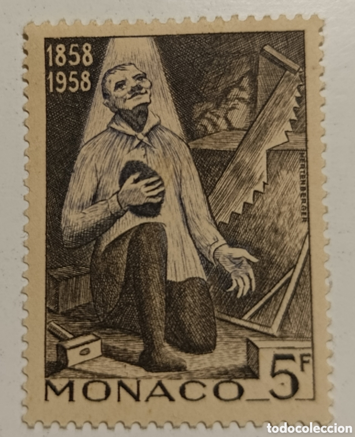 Sellos: MONACO sello a&ntilde;o 1958 - Foto 1