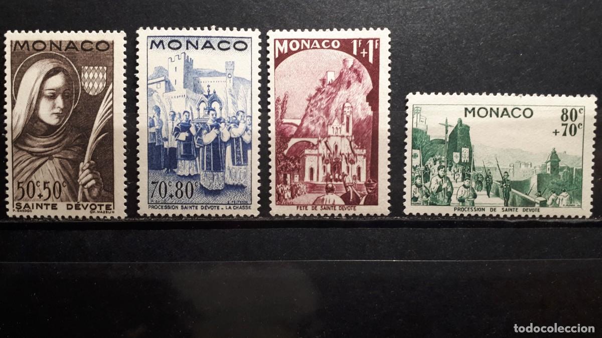 Sellos: M&Oacute;NACO. A&Ntilde;O 1944. **. YVERT 265/8 - Foto 1