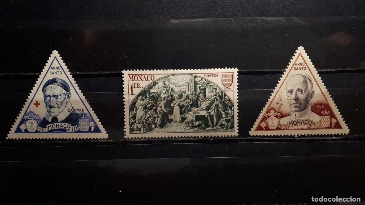 Sellos: M&Oacute;NACO. A&Ntilde;O 1951. *. YVERT 353/5 - Foto 1
