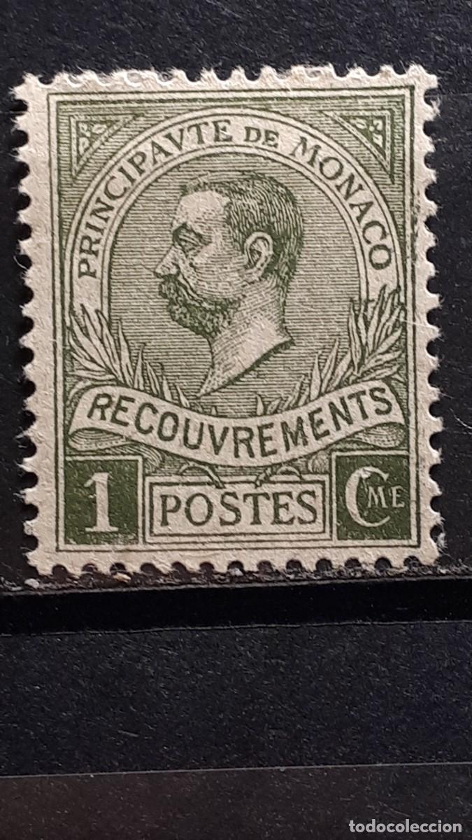 Sellos: M&Oacute;NACO. A&Ntilde;O 1910. *. YVERT tasas 8 - Foto 1