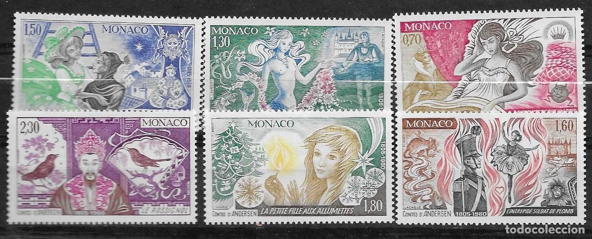 Sellos: MONACO 1980**-CUENTOS DE HANS CRISTIAN ANSERSEN - SERIE COMPLETA