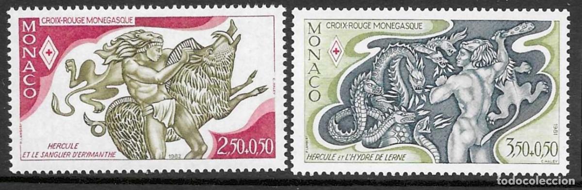 Sellos: MONACO 1982- ** CRUZ ROJA MONEGASCA- LOS DOCE TRABAJOS DE HERCULES