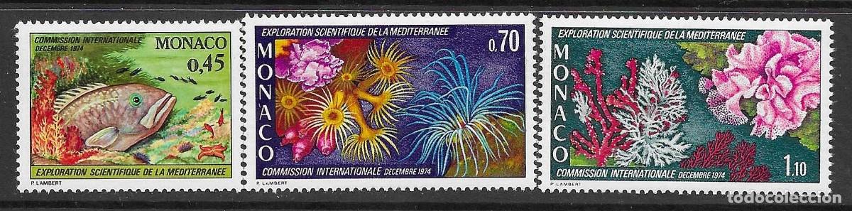 Sellos: MONACO 1974**- EXPLOTACION CIENTIFICA DEL MEDITERRANEO- SERIE COMPLETA