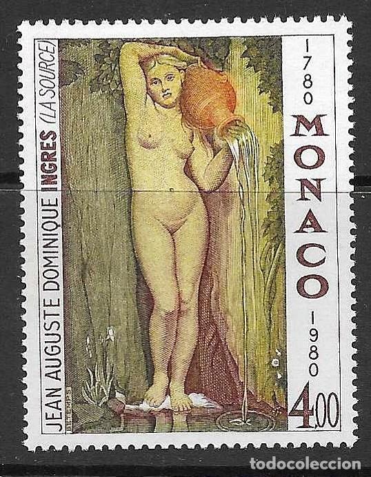 Sellos: MONACO 1980**- PINTURA JEAN AUGUST DOMINIQUE