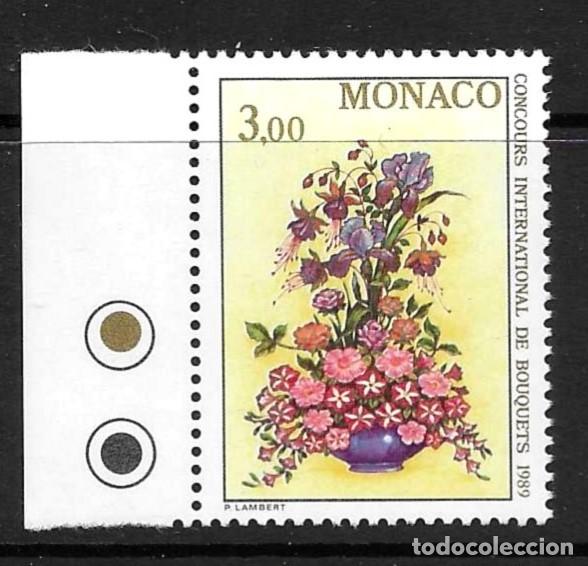 Sellos: MONACO 1988**- HOJITA - FERIA FLORAL DE MONTECARLO