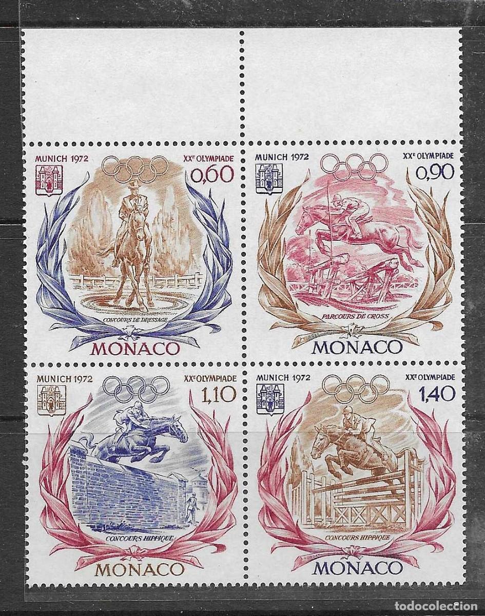 Sellos: MONACO 1972**- - JUEGOS OLIMPICOS DE MUNICH- SERIE COMPLETA