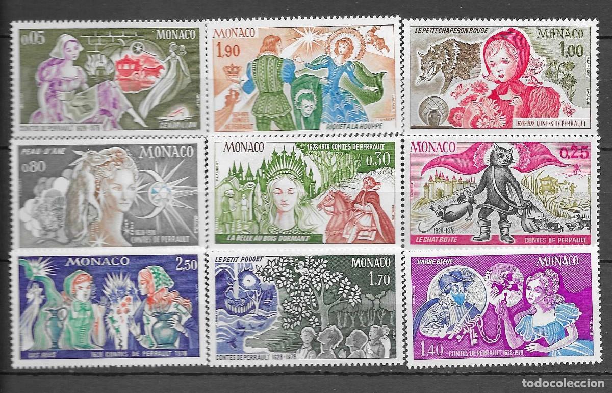 Sellos: MONACO 1978**- -350 ANIVERSARIO NACIMIENTO DE CHARLES PERRAULT-SERIE COMPLETA
