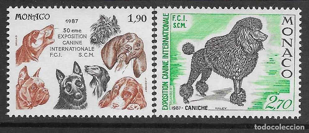 Sellos: MONACO 1987**- -EXPOSICION CANINA INTERNACIONAL EN MONTECARLO- SERIE