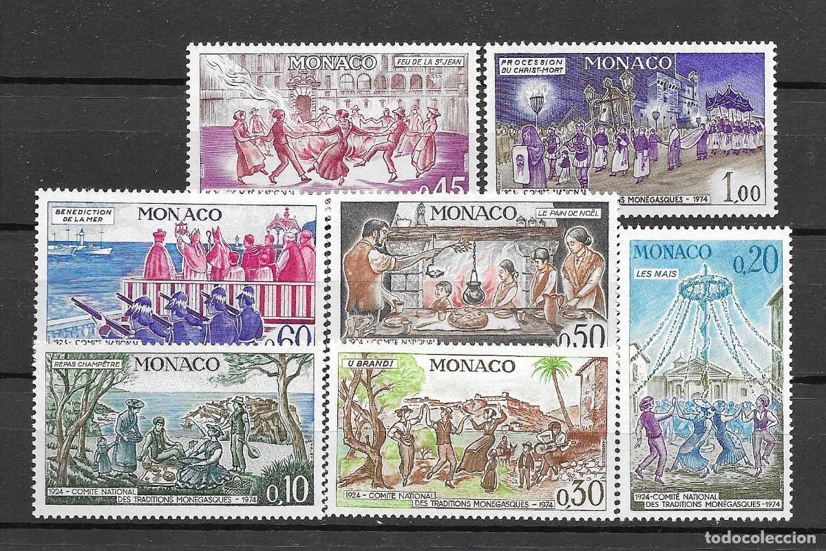 Sellos: MONACO 1973**- 50 ANIVERSARIO DEL COMITE NACIONAL DE TRADICIONES- SERIE COMPLETA