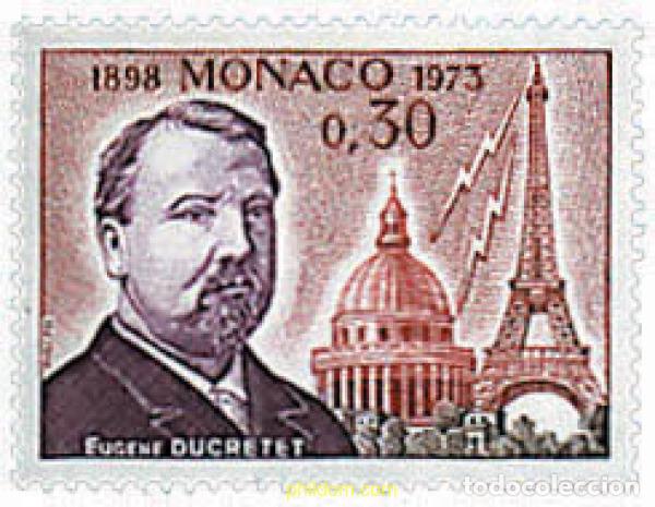 Sellos: 34773 MNH MONACO 1973 75 ANIVERSARIO DEL PRIMER ENLACE DE HERTZIANO POR EUGENE DUCRETET