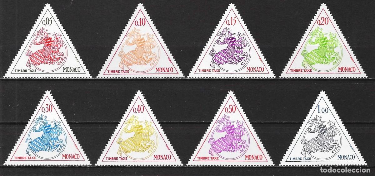 Sellos: Monaco 1980 - Mi P 63 a P 70 - YT T 63 a T 70 - Caballero ( Sellos de Tasa ) MNH**