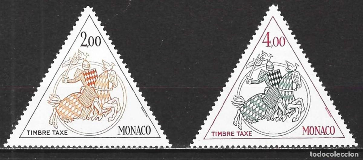Sellos: Monaco 1982 - Mi P 75 y P 76 - YT T 71 y T 72 - Caballero ( Sellos de Tasa ) MNH**