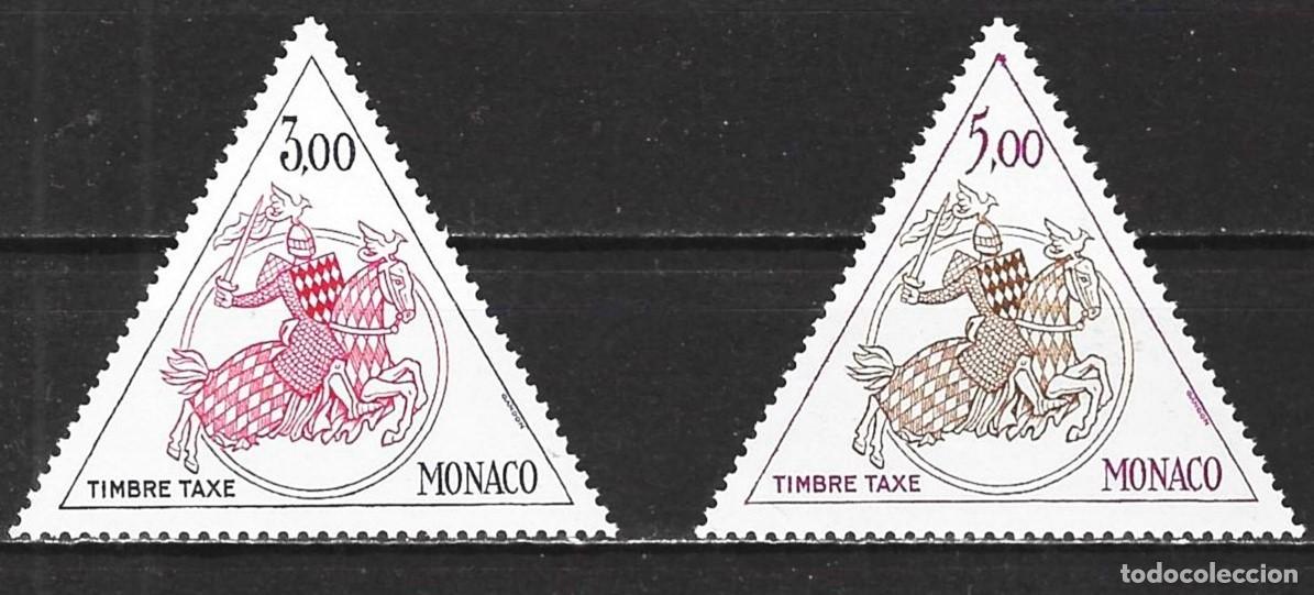 Sellos: Monaco 1983 - Mi P 77 y P 78 - YT T 73 y T 74 - Caballero ( Sellos de Tasa ) MNH**