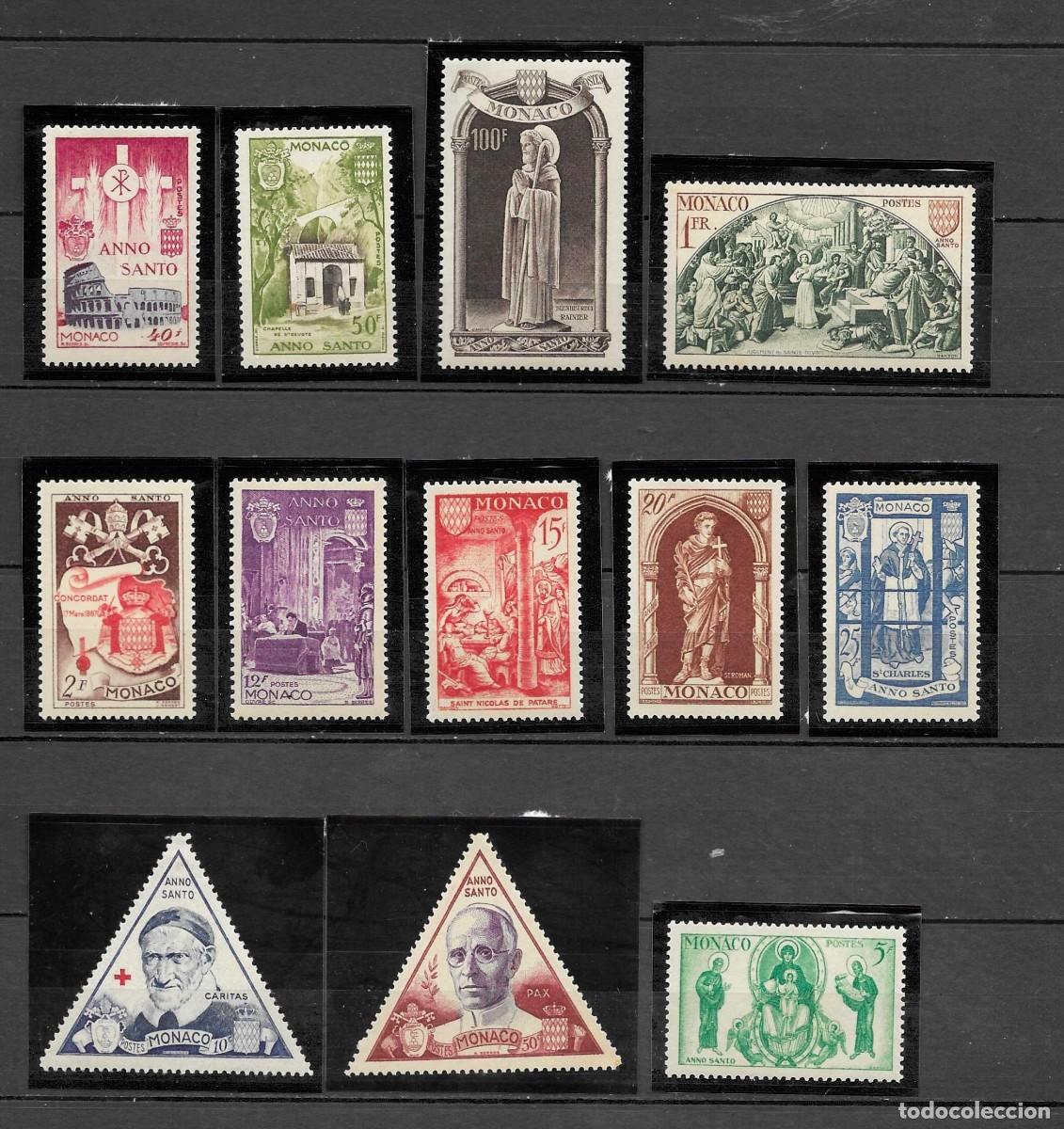 Sellos: MONACO-1951**- A&Ntilde;P SANTO SERIE COMPLETA