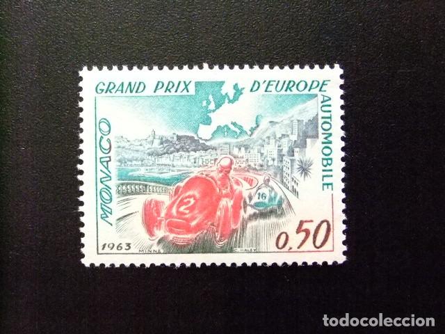 Sellos: L 149 MONACO 1963 / GRAN PREMIO de AUTOMOVILISMO en MONACO / YVERT 609 MNH