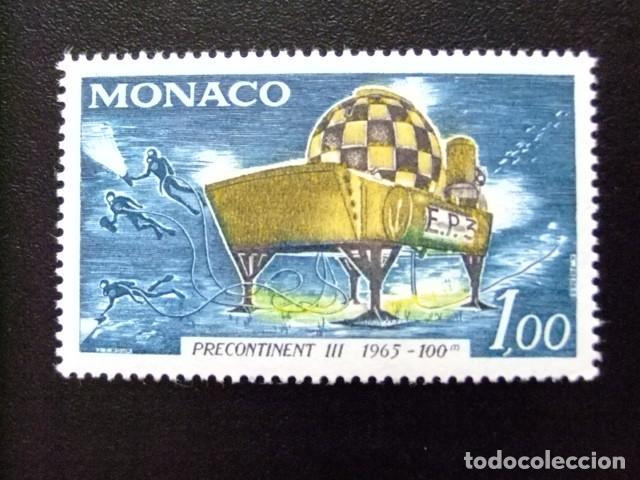 Sellos: L 149 MONACO 1966 / ANIVERSARIO de OPERACI&Oacute;N SUBMARINA - ESTACION en FONDO del MAR / YVERT 705 MNH