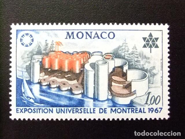 Sellos: L 149 MONACO 1967 / EXPOSICI&Oacute;N UNIVERSAL en MONTREAL / YVERT 727 MNH