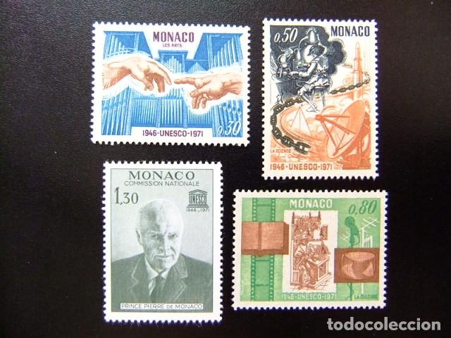 Sellos: L 149 MONACO 1971 / UNESCO / YVERT 855 / 858 MNH