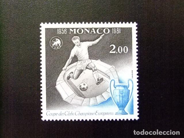 Sellos: L 149 MONACO 1981 / FINAL DE LA COPA DE FUTBOL / YVERT 1275 MNH