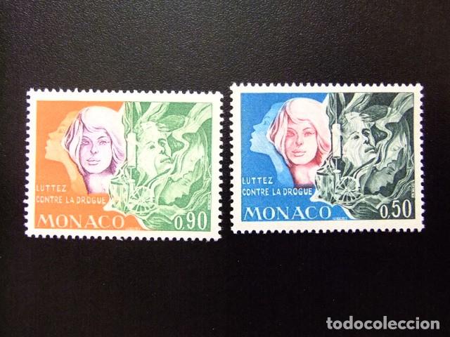 Sellos: L 149 MONACO 1973 / LUCHA CONTRA las DROGAS / YVERT 931 / 932 MNH