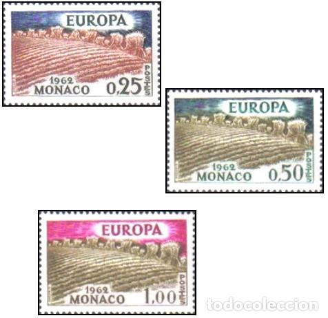 Sellos: M&oacute;naco 1962 SW-703/05 &rdquo;Europa&rdquo;./ Serie corta./ Nuevo, sin charnela, MNH.