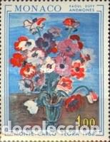 Sellos: M&oacute;naco 1968 SW-898 &rdquo;Pintura - Exposici&oacute;n Floral&rdquo;./ Nuevo, sin charnela, MNH.