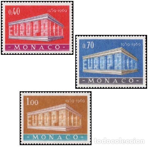 Sellos: M&oacute;naco 1969 SW-940/42 &rdquo;Europa&rdquo;./ Nuevo, sin charnela, MNH.