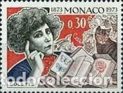 Sellos: M&oacute;naco 1973 SW-1084 &rdquo;Gabrielle Sidonie Colette - escritora&rdquo;./ Nuevo, sin charnela, MNH.