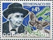 Sellos: M&oacute;naco 1973 SW-1087 &rdquo;Jean Henri Fabre - Entom&oacute;logo&rdquo;./ Nuevo, goma alterada.