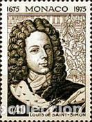Sellos: M&oacute;naco 1975 SW-1182 &rdquo;Louis de Saint - Simon, escritor&rdquo;./ Nuevo, sin charnela. MNH.