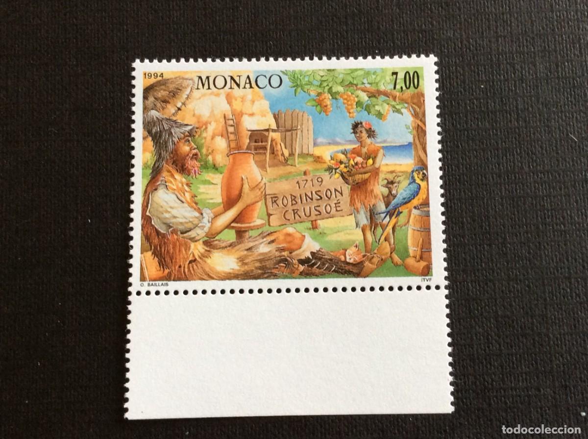 Sellos: MONACO N&ordm; YVERT 1964*** A&Ntilde;O 1994 275 ANIVERSARIO DE LA OBRA ROBINSON CRUSOE, DE DANIEL DEFOE