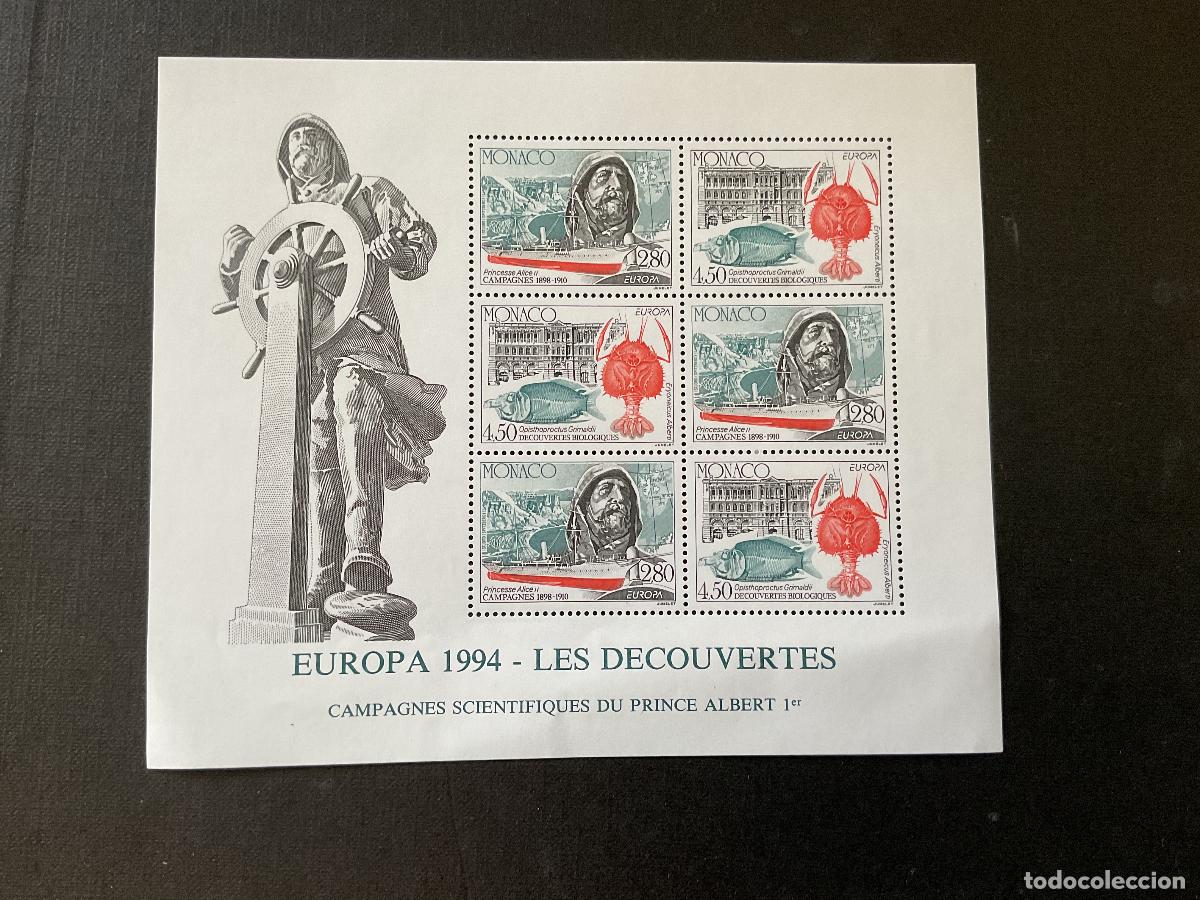 Sellos: MONACO N&ordm; YVERT HB 65***A&Ntilde;O 1994. EUROPA. EUROPA Y LOS DESCUBRIMIENTOS