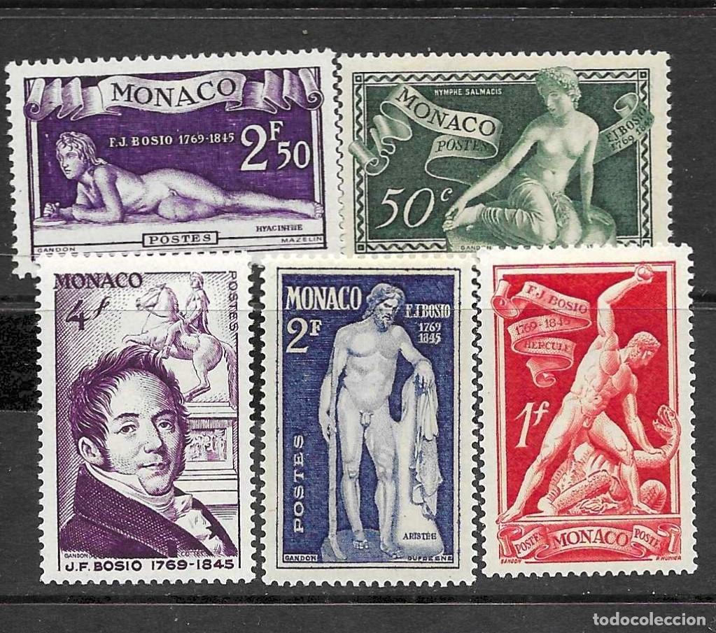 Sellos: MONACO 1948- **SERIE COMPLETA- 180 ANIVERSARIO NACIMIENTO ESCULTOR FRAN&Ccedil;OIS BOSIO