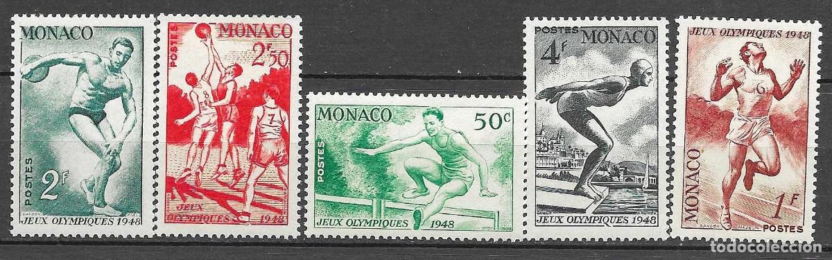 Sellos: MONACO-1948 ** SERIE COMPLETA - JUEGOS OLIMPICOS DE LONDRES 1948