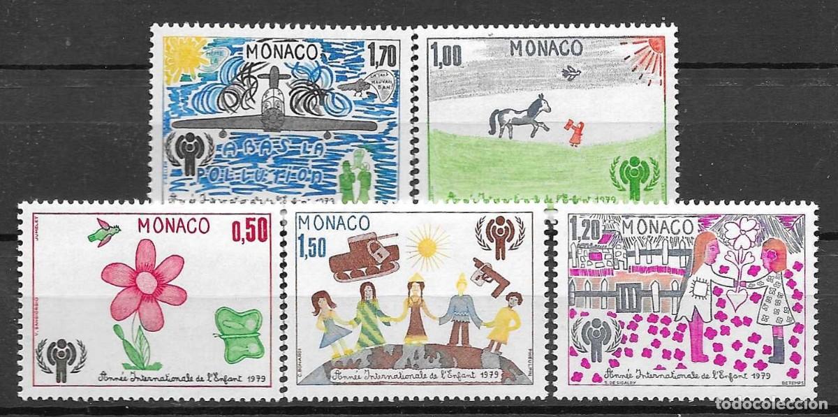 Sellos: MONACO-1979 ** - A&Ntilde;O INTERNACIONAL DEL NI&Ntilde;O- SERIE COMPLETA