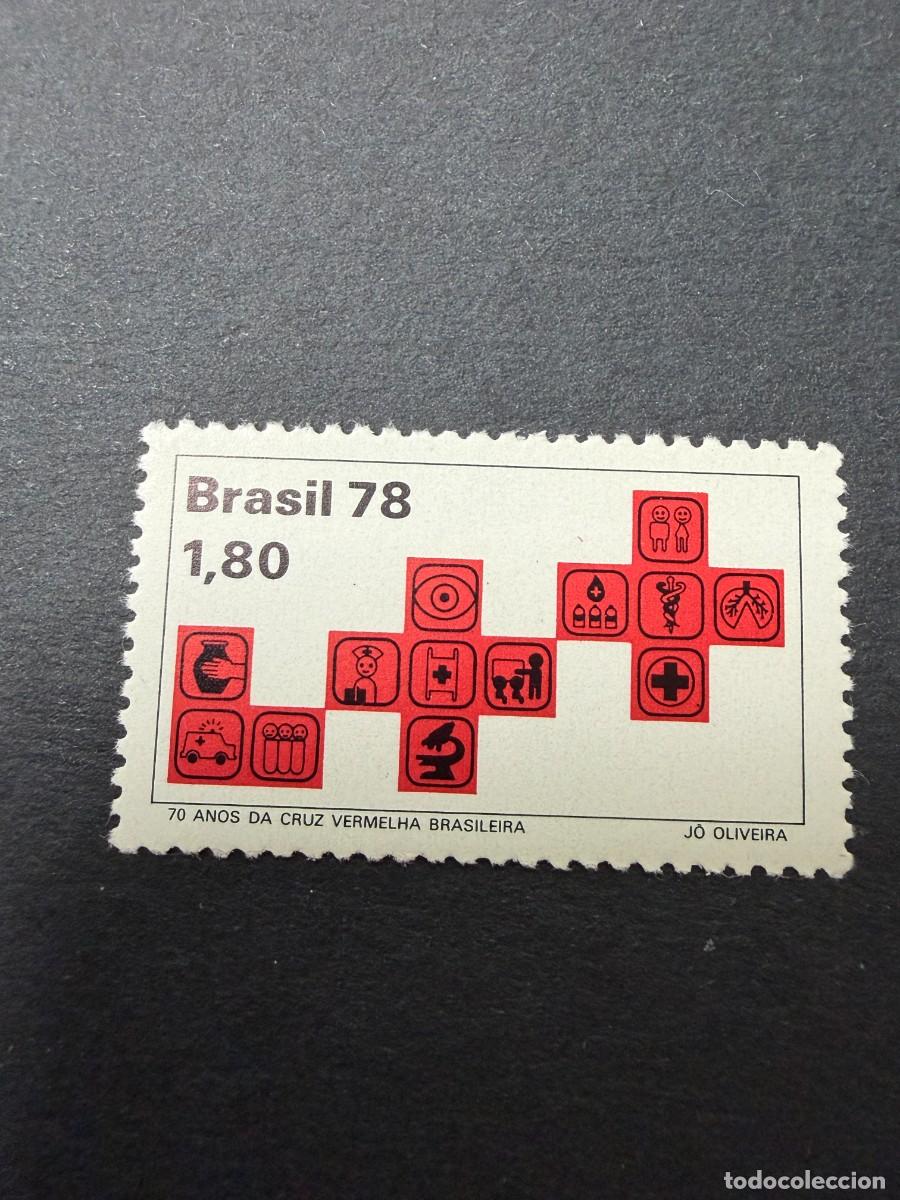 Sellos: BRASIL, 1978. YVERT 1349. CRUZ ROJA. NUEVOS. SIN FIJASELLOS.VER